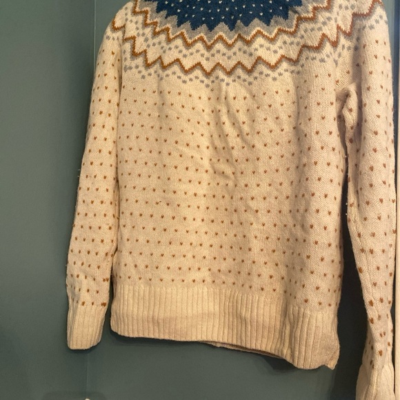 Fjall Raven women’s medium 100% wool cardigan - cream and blue - Picture 8 of 9